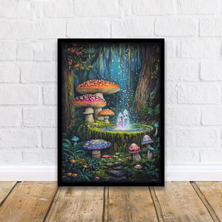 Mushroom Forest Print | Vintage Cottagecore Wall Art