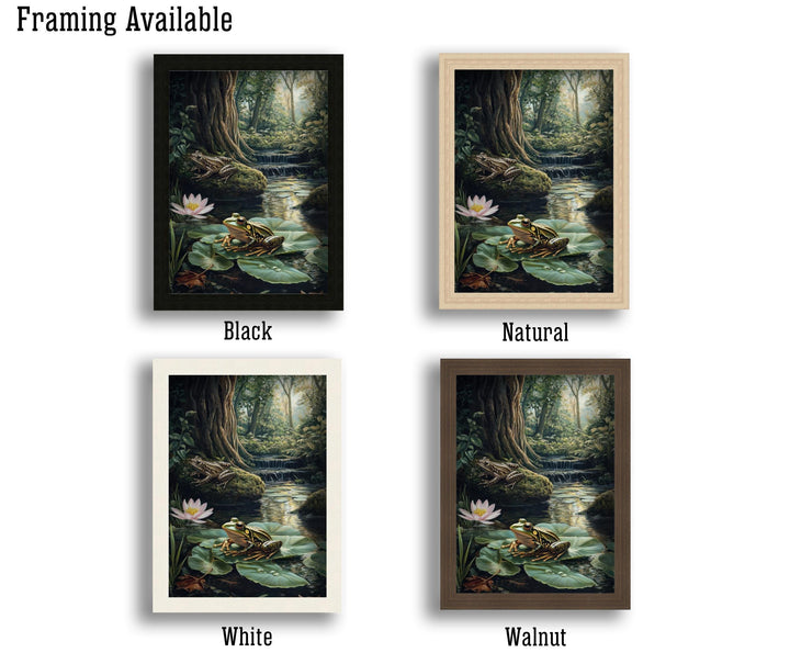 Vintage Frog Print: Enchanted Forest, Cottagecore Wall Decor