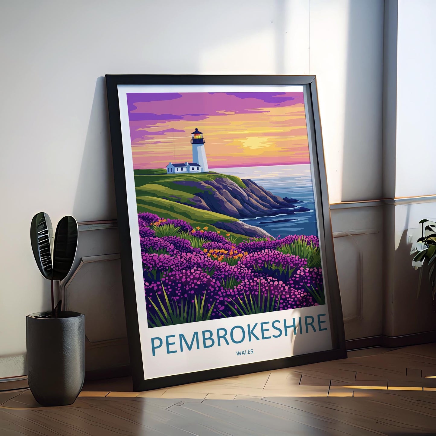 Pembrokeshire Travel Print Wales Wall Art Coastal Path Poster Seaside Decor Gift for Nature Lover UK Landscape Art Print