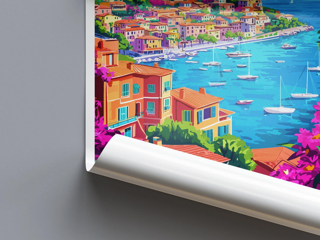 Nice Travel Print France Wall Art French Riviera Poster Coastal Decor Gift for Beach Lover Mediterranean Landscape Art