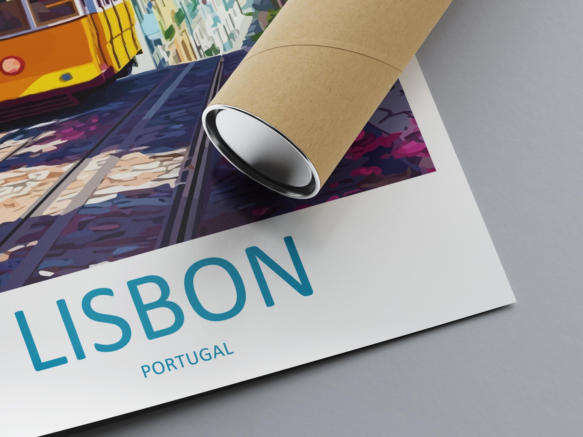 Lisbon Travel Print Portugal Wall Art Lisbon City Poster Coastal Decor Gift for Europe Lover Tile Architecture Art Print