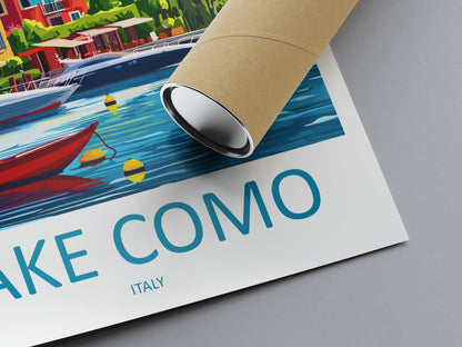 Lake Como Travel Print Italy Wall Art Italian Lake Poster Scenic Decor Gift for Nature Lover Luxury Landscape Art Print