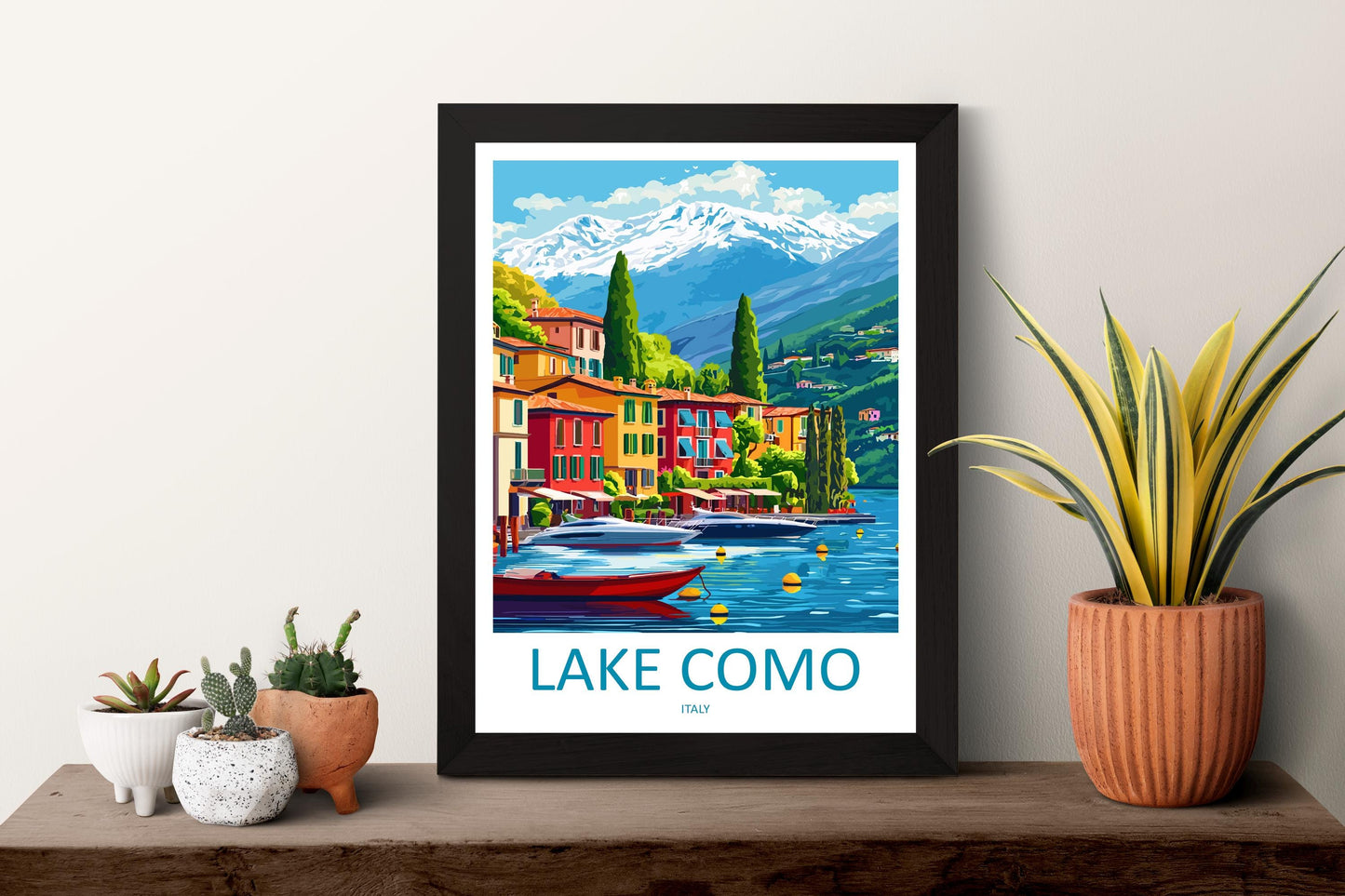Lake Como Travel Print Italy Wall Art Italian Lake Poster Scenic Decor Gift for Nature Lover Luxury Landscape Art Print