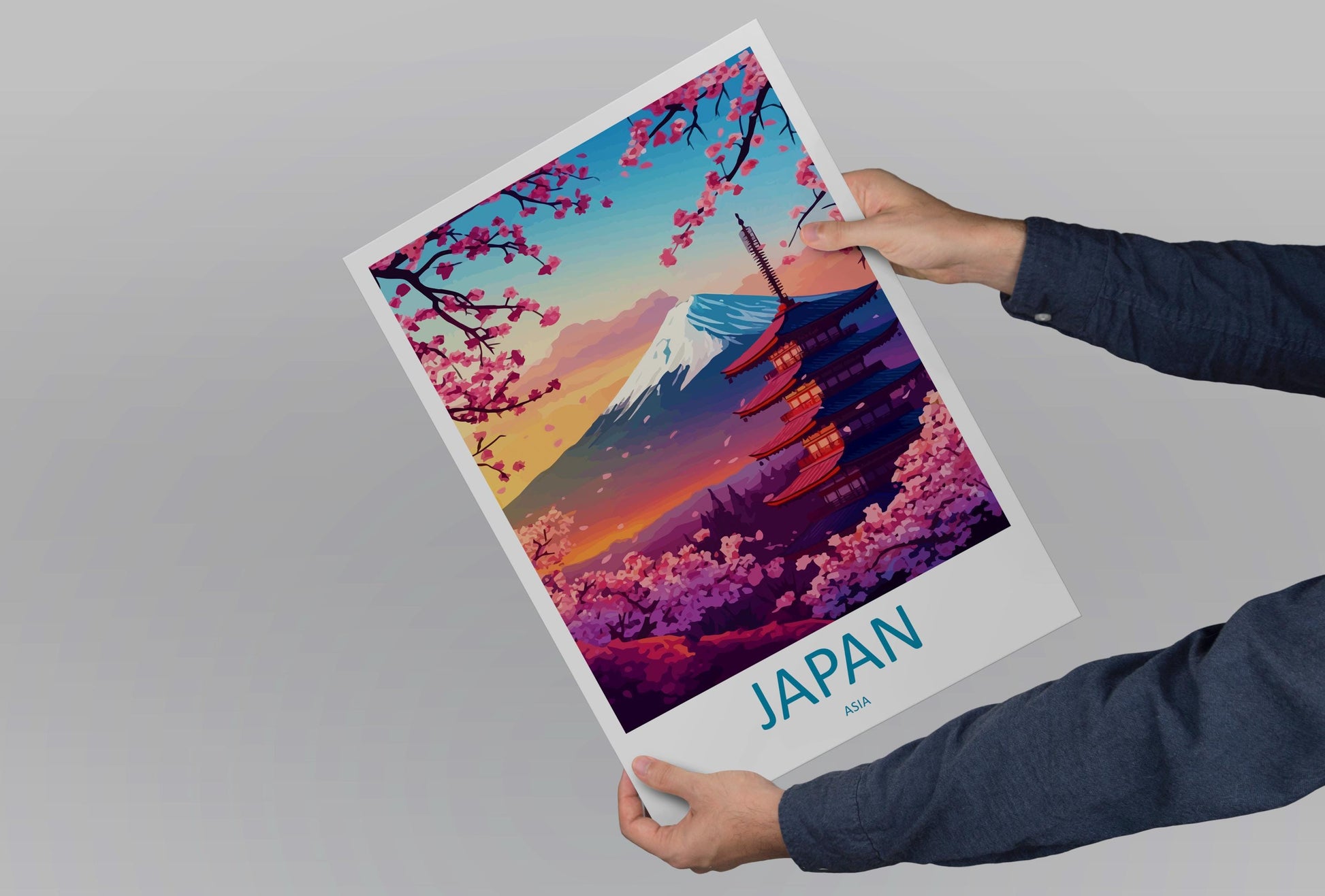 Japan Travel Print Japan Wall Art Asian Landscape Poster Cultural Decor Gift for Nature Lover Traditional Architecture Art Print