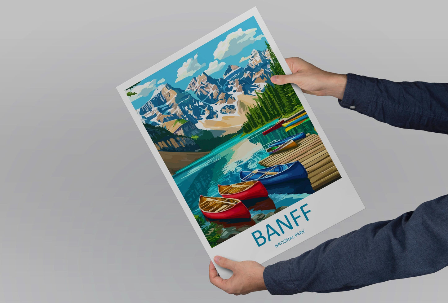 Banff National Park Print Canada Wall Art Mountain Landscape Poster Nature Decor Gift for Adventure Lover Scenic Wilderness Art