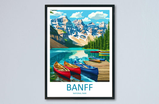 Banff National Park Print Canada Wall Art Mountain Landscape Poster Nature Decor Gift for Adventure Lover Scenic Wilderness Art