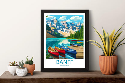 Banff National Park Print Canada Wall Art Mountain Landscape Poster Nature Decor Gift for Adventure Lover Scenic Wilderness Art