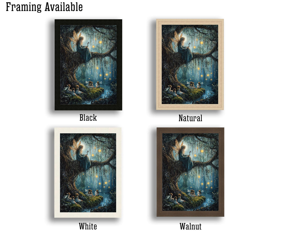 Willow Tree Fairy Print, Vintage Cottagecore Art