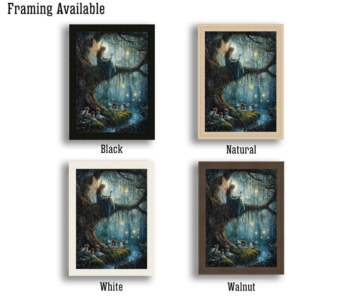 Willow Tree Fairy Print, Vintage Cottagecore Art
