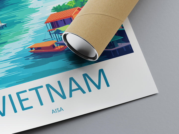 Vietnam Travel Print Southeast Asia Wall Art Landscape Poster Cultural Decor Gift for Adventure Lover Scenic Nature Art