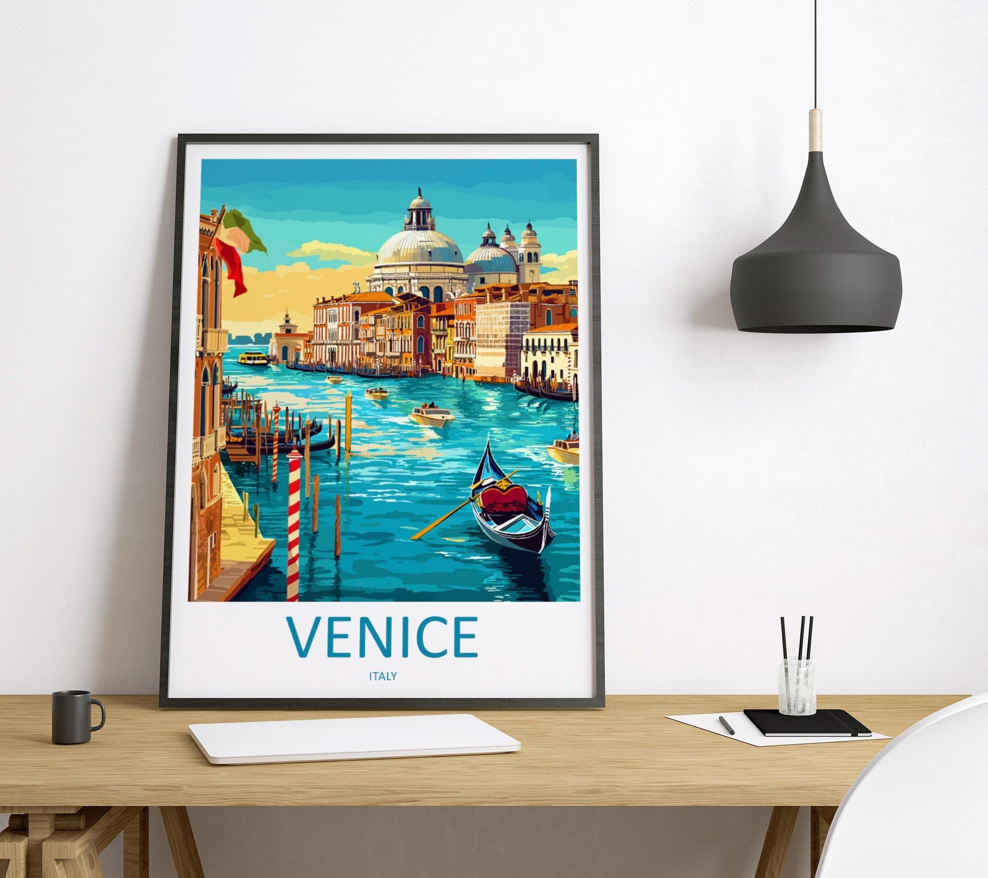 Venice Travel Print Italy Wall Art Canal City Poster Romantic Decor Gift for Europe Lover Historic Architecture Art Print