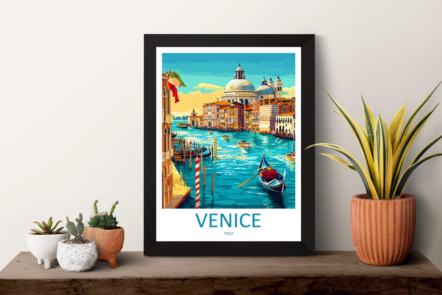 Venice Travel Print Italy Wall Art Canal City Poster Romantic Decor Gift for Europe Lover Historic Architecture Art Print