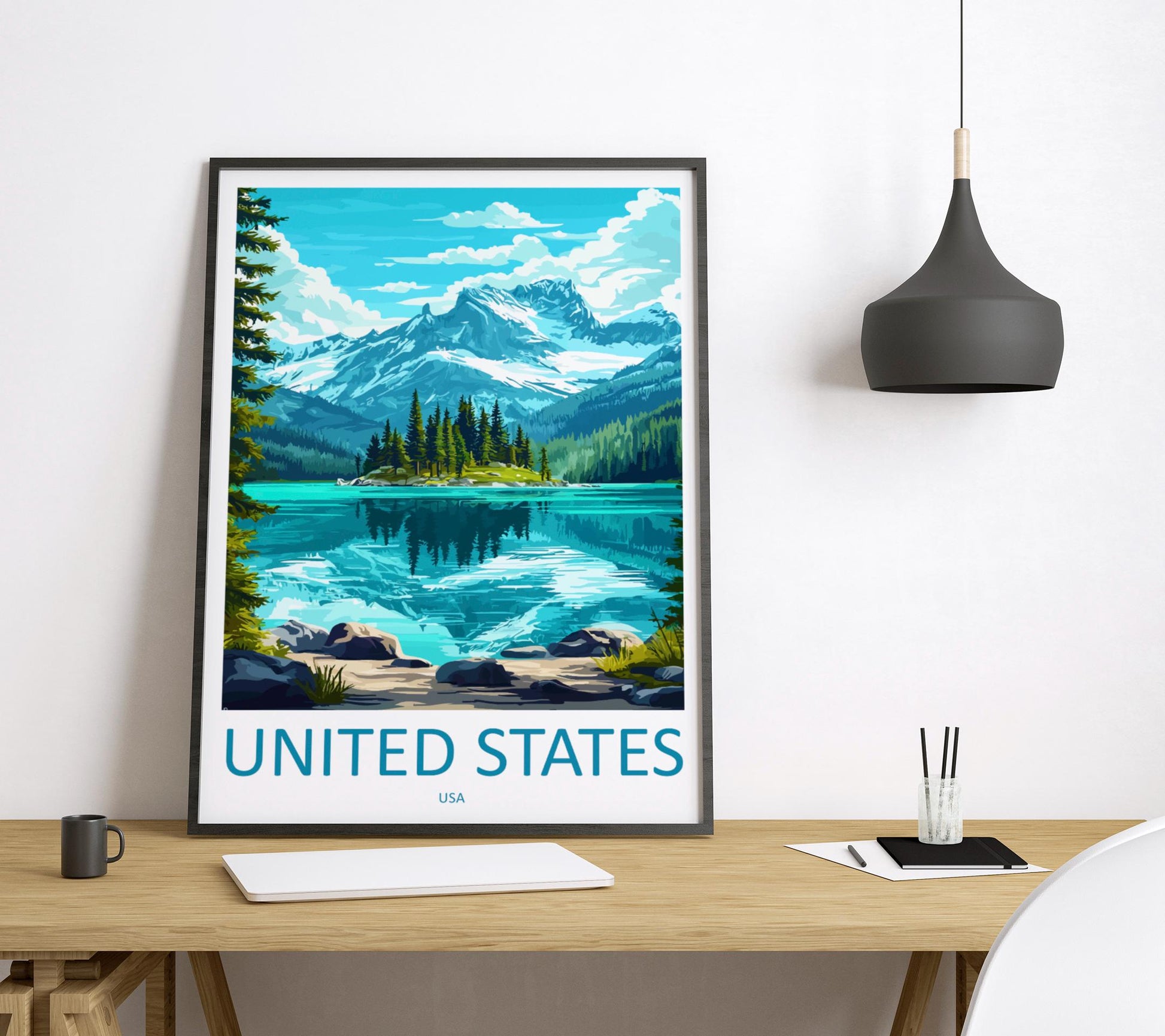 United States Travel Print USA Wall Art Landscape Poster American Decor Gift for Adventure Lover National Parks & Cities Art