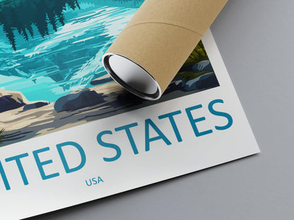 United States Travel Print USA Wall Art Landscape Poster American Decor Gift for Adventure Lover National Parks & Cities Art