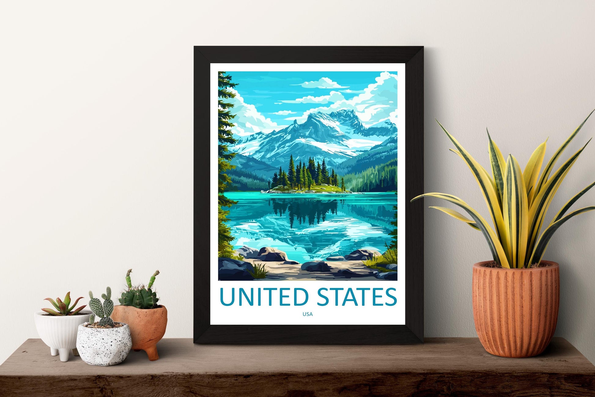 United States Travel Print USA Wall Art Landscape Poster American Decor Gift for Adventure Lover National Parks & Cities Art