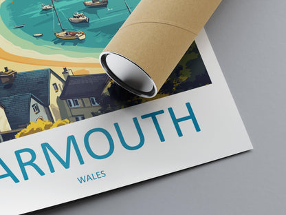 Barmouth Travel Print Barmouth Wall Decor Wales Barmouth Art Barmouth Wall Art Welsh Coast Poster Gift for Beach and Seaside Lovers