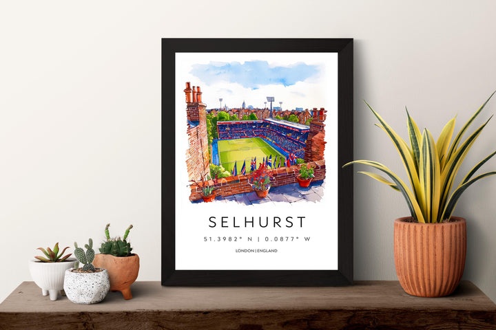 Selhurst Park Watercolor Poster Selhurst Park Travel Print Selhurst Park Wall Art Selhurst Park Stadium Painting Football Souvenir UK Decor
