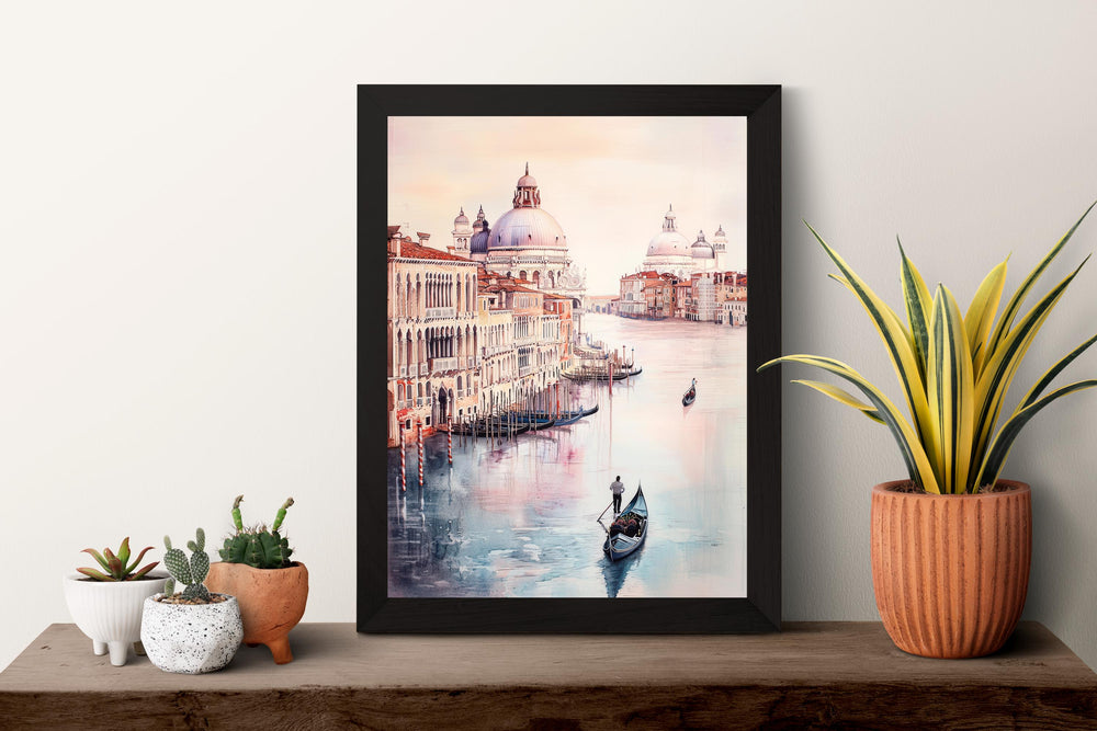 Venice Watercolor Poster Venice Travel Print Venice Wall Art Venice Cityscape Painting Venice Souvenir Italy Decor