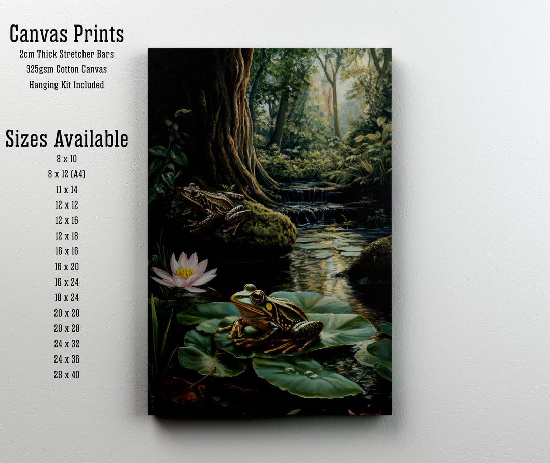 Vintage Frog Print: Enchanted Forest, Cottagecore Wall Decor