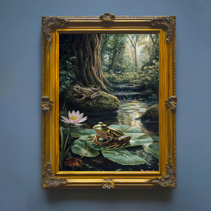 Vintage Frog Print: Enchanted Forest, Cottagecore Wall Decor