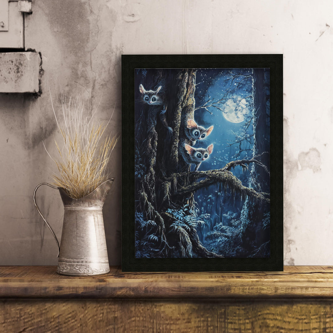 Sugar Glider Print, Vintage Woodland Animal Art