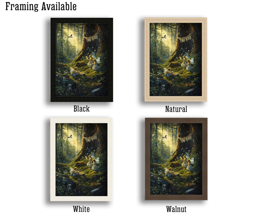 Fairy Feather Collectors Print, Vintage Cottagecore Art