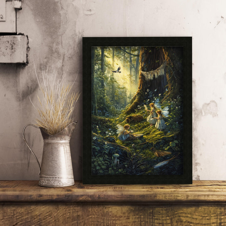 Fairy Feather Collectors Print, Vintage Cottagecore Art