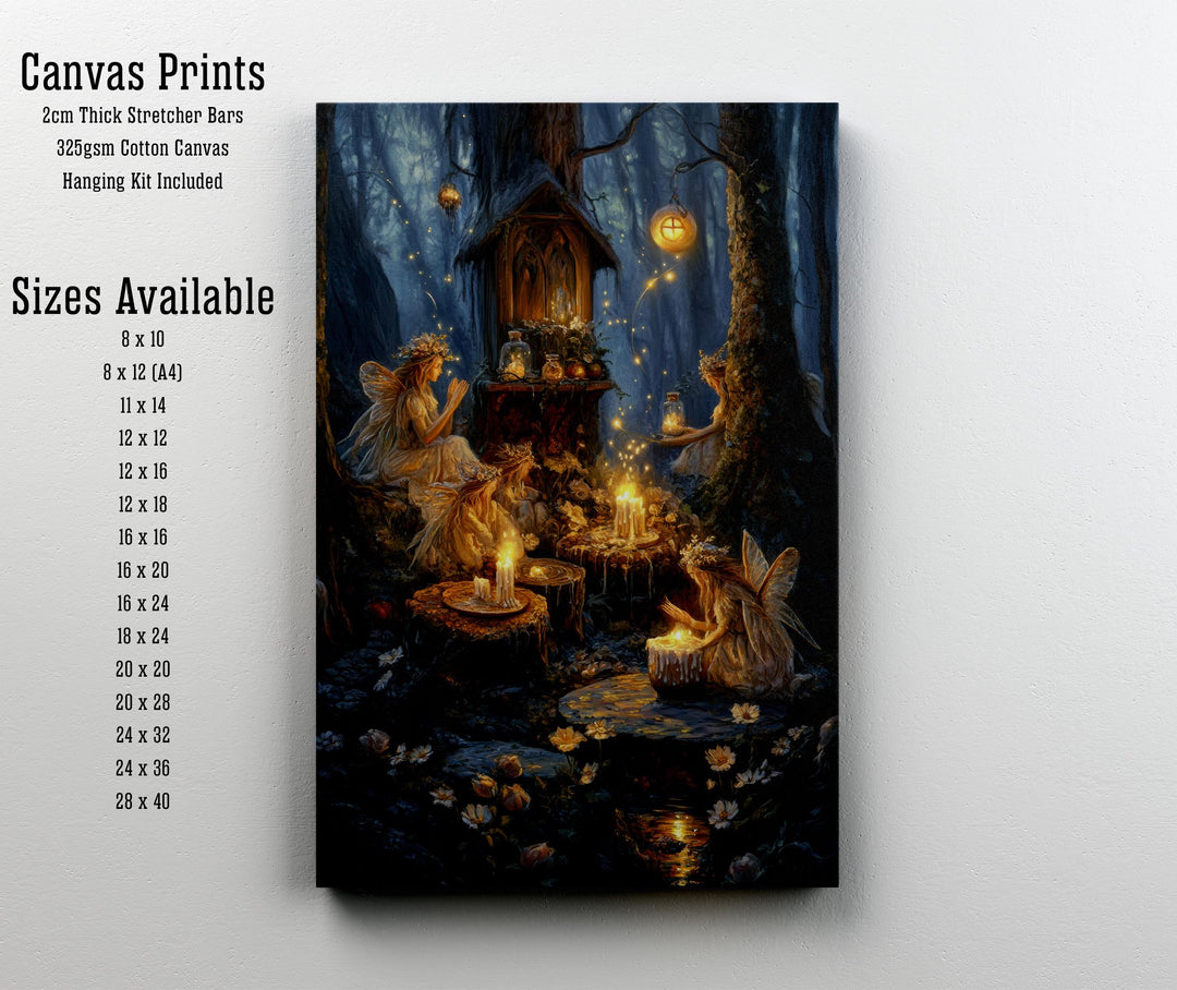 Candlelight Fairy Print: Vintage Cottagecore Fairytale Art