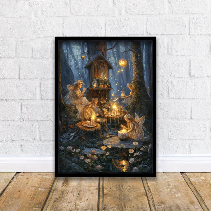 Candlelight Fairy Print: Vintage Cottagecore Fairytale Art