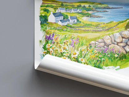 Isle of Islay Watercolor Poster Islay Travel Print Islay Wall Art Scotland Landscape Painting Islay Souvenir Whisky Decor