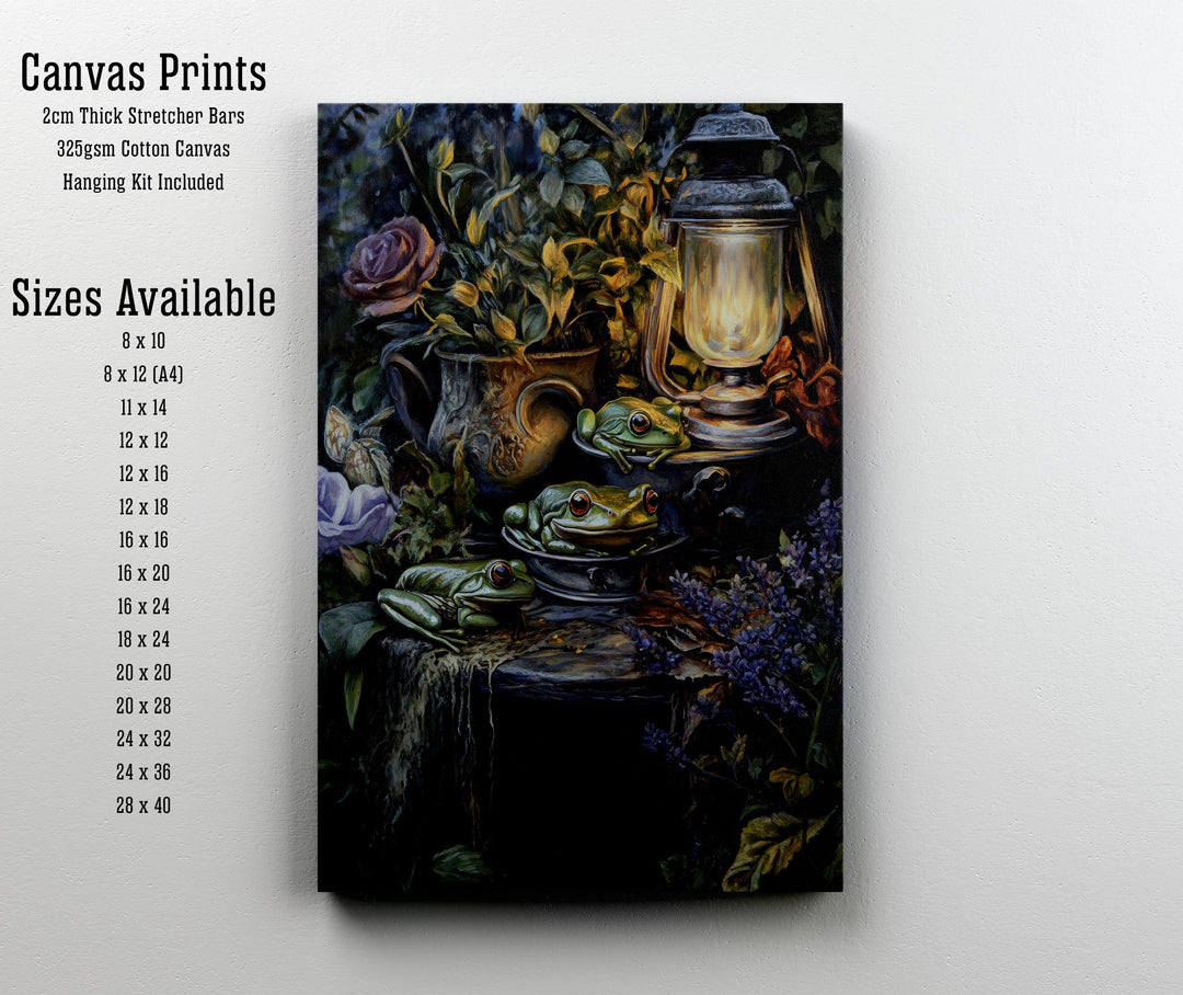 Tree Frogs Vintage Print: Thimble Sized, Cottagecore Decor