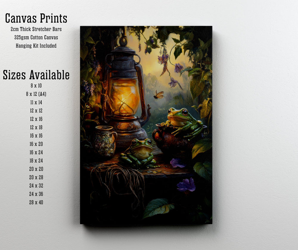 Tree Frogs Vintage Illustration Print, Cottagecore Animal Art