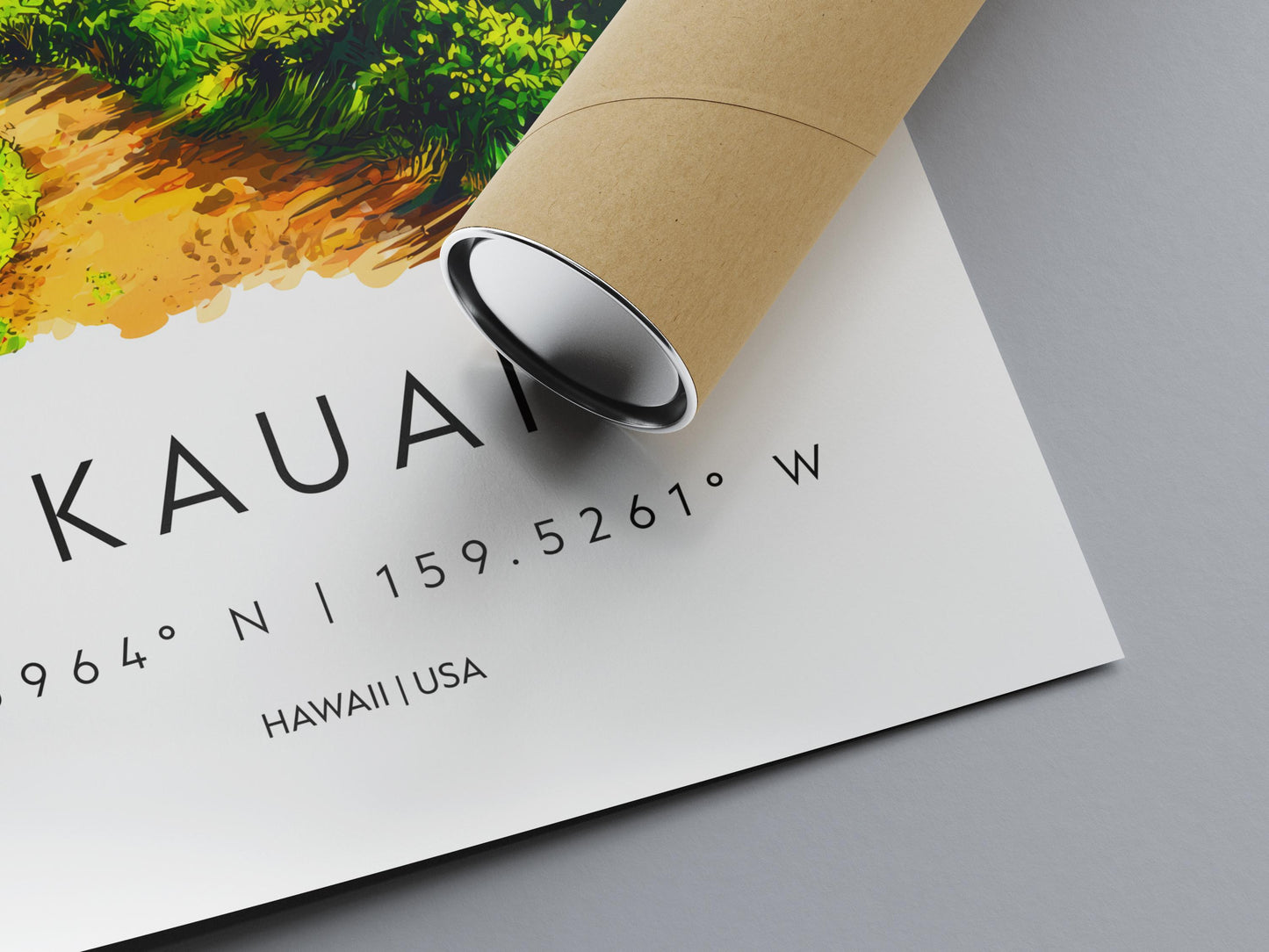 Kauai Watercolor Poster Kauai Travel Print Kauai Wall Art Hawaii Island Painting Kauai Souvenir Tropical Decor