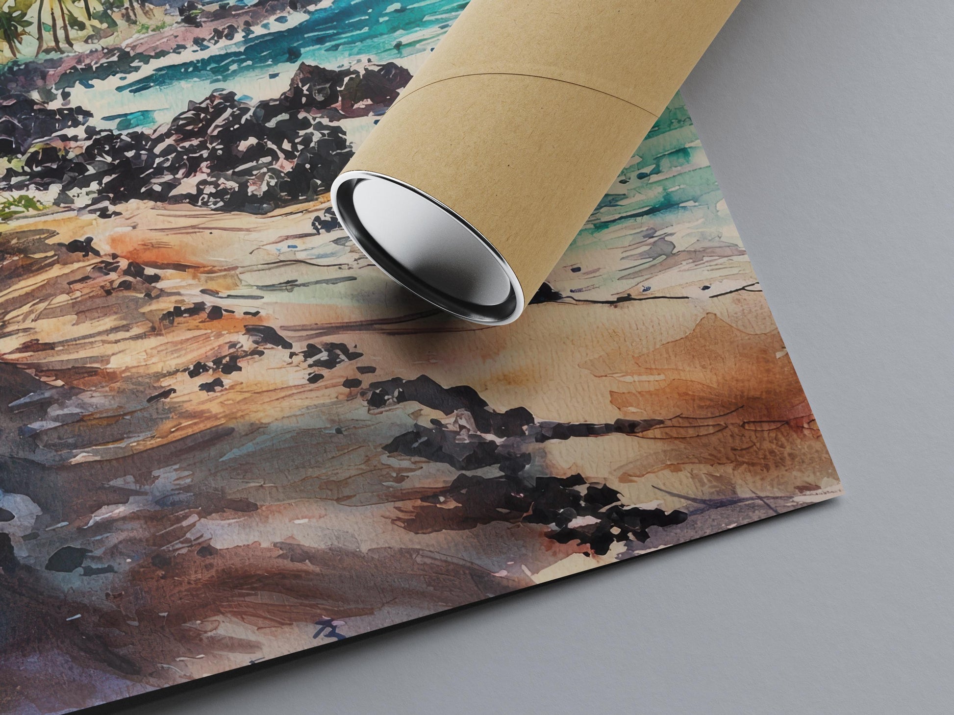 Maui Watercolor Poster Maui Travel Print Maui Wall Art Hawaii Island Painting Maui Souvenir Tropical Beach Decor