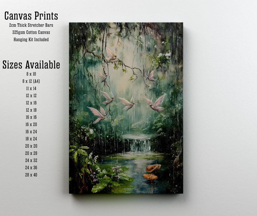 Fairy Raindrop Singers Print, Vintage Fairytale Cottagecore Art