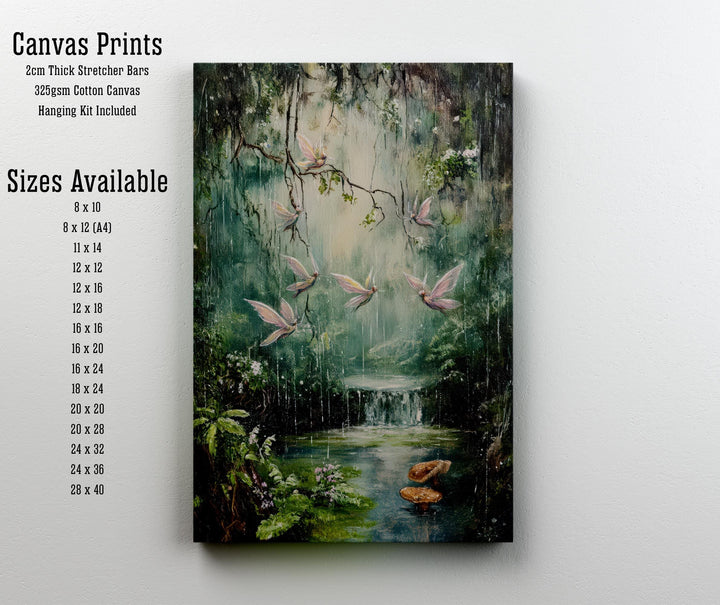 Fairy Raindrop Singers Print, Vintage Fairytale Cottagecore Art