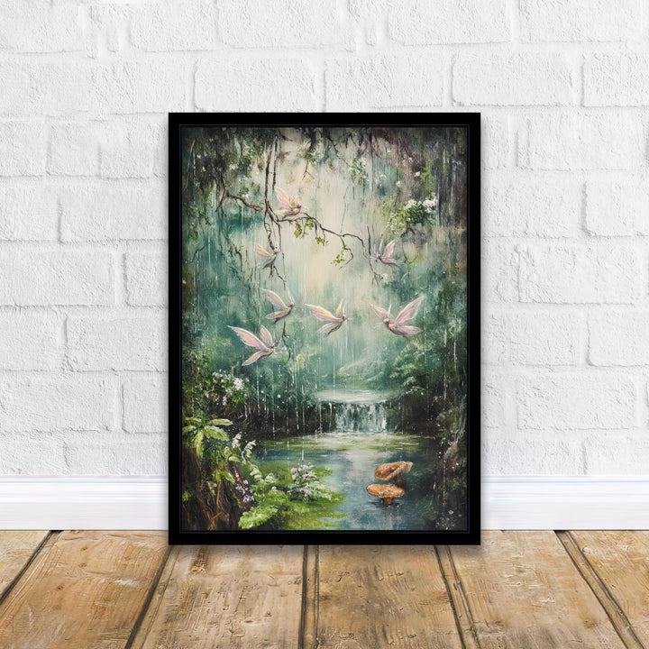 Fairy Raindrop Singers Print, Vintage Fairytale Cottagecore Art