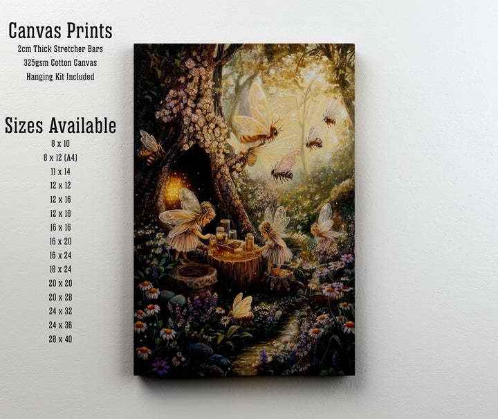 Honeydrop Fairies Vintage Print, Cottagecore Fairytale Art