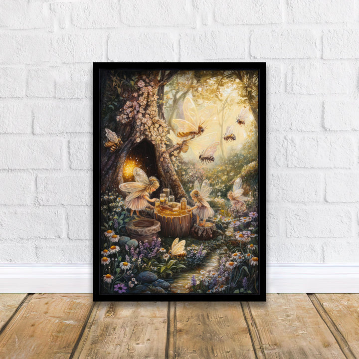 Honeydrop Fairies Vintage Print, Cottagecore Fairytale Art