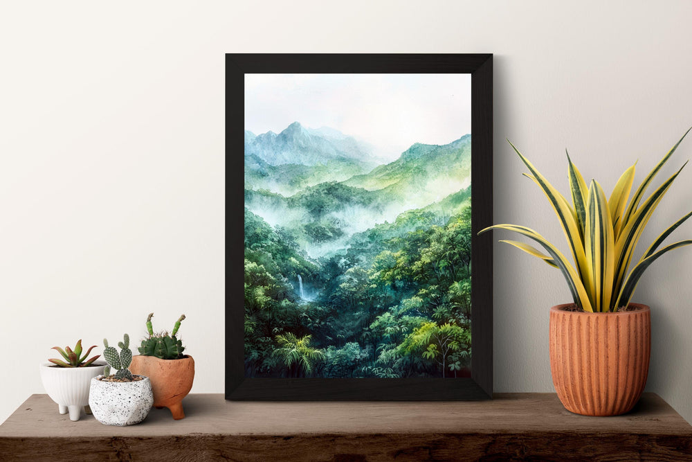 Costa Rica Watercolor Poster Costa Rica Travel Print Rainforest Wall Art Costa Rica Painting Tropical Nature Decor