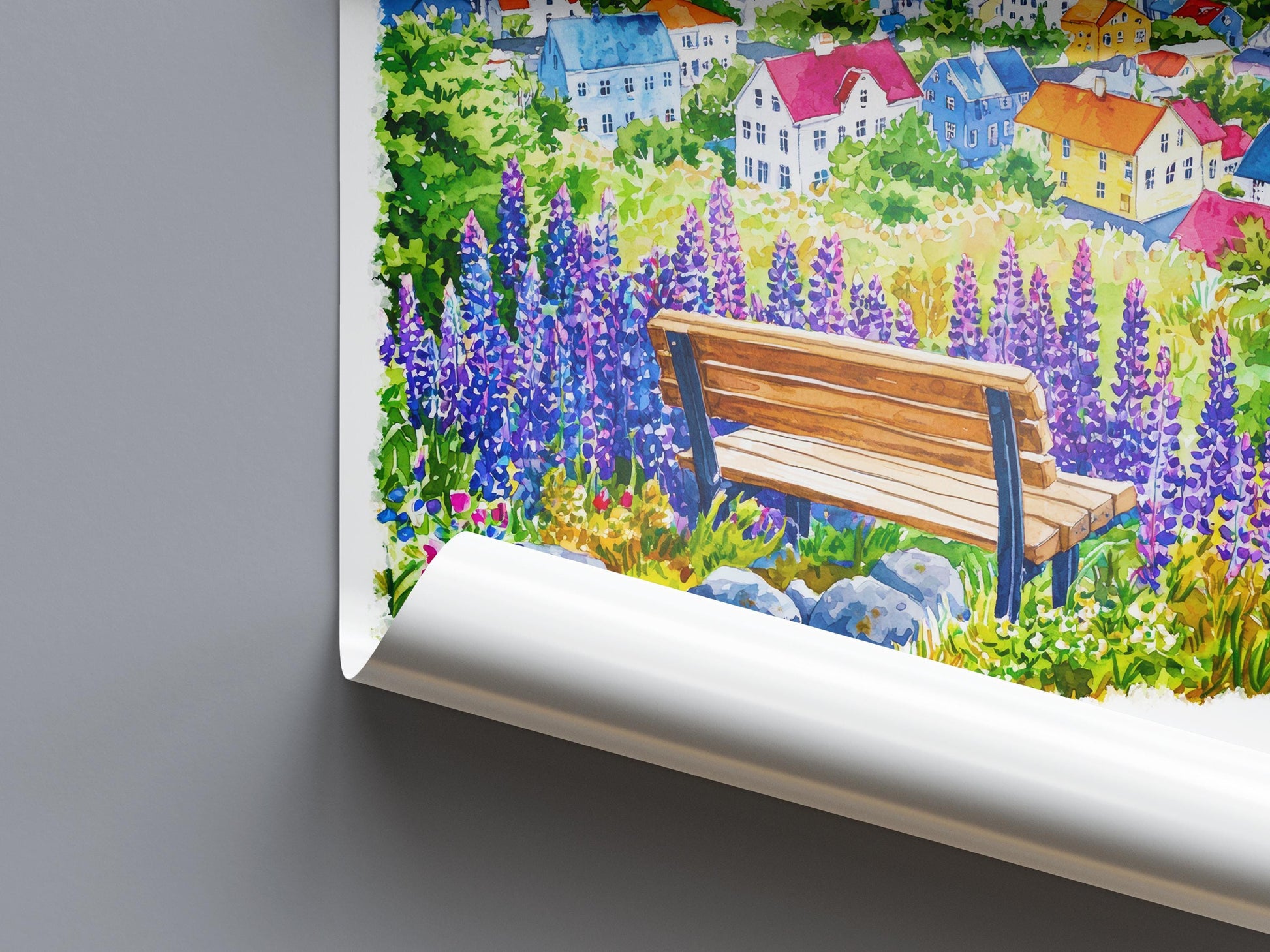 Reykjavík Watercolor Poster Reykjavík Travel Print Reykjavík Wall Art Reykjavík Cityscape Painting Reykjavík Souvenir Iceland Decor