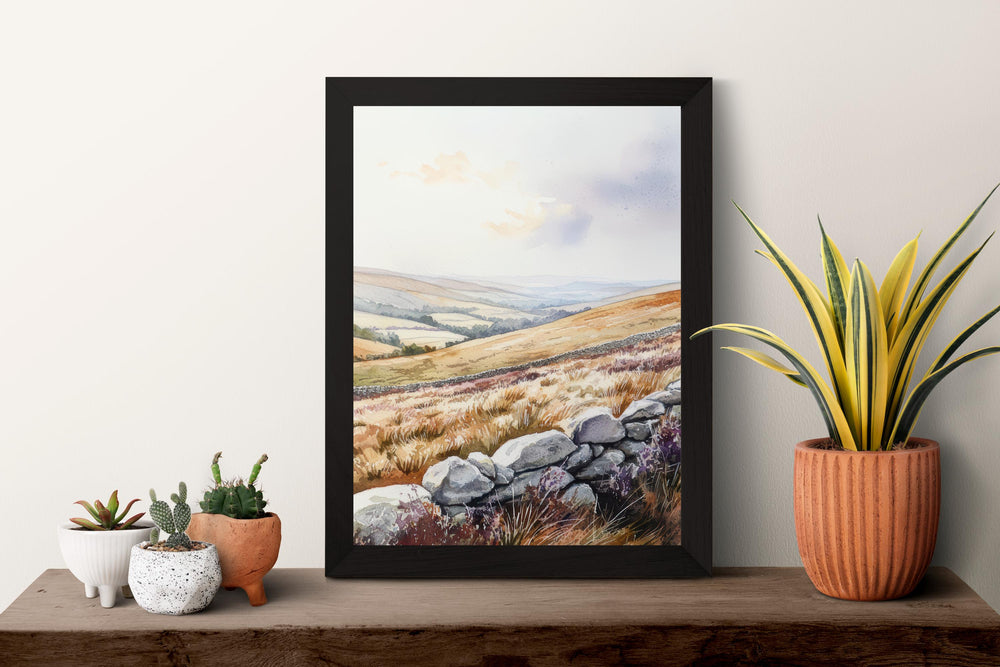 Peak District Watercolor Poster Peak District Travel Print Peak District Wall Art Peak District Landscape Painting Peak District Souvenir UK