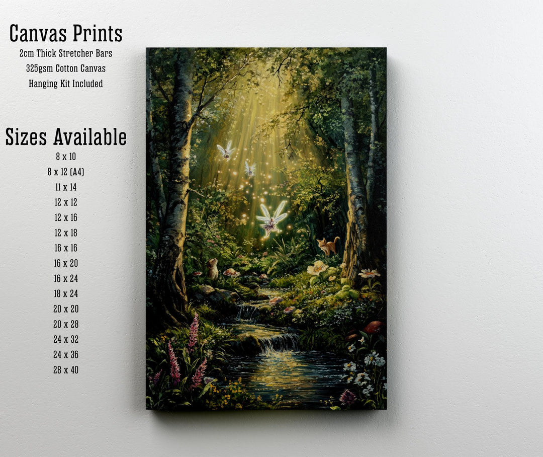Giggling Fairies Print, Vintage Fairytale Cottagecore Art