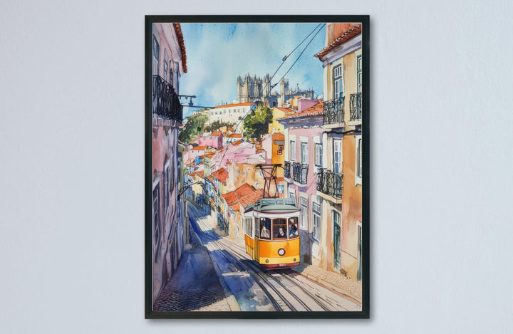 Lisbon Watercolor Poster Lisbon Travel Print Lisbon Wall Art Lisbon Cityscape Painting Lisbon Souvenir Portugal Decor