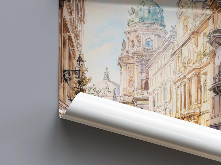 Vienna Watercolor Poster Vienna Travel Print Vienna City Art Vienna Wall Decor Vienna Austria Painting