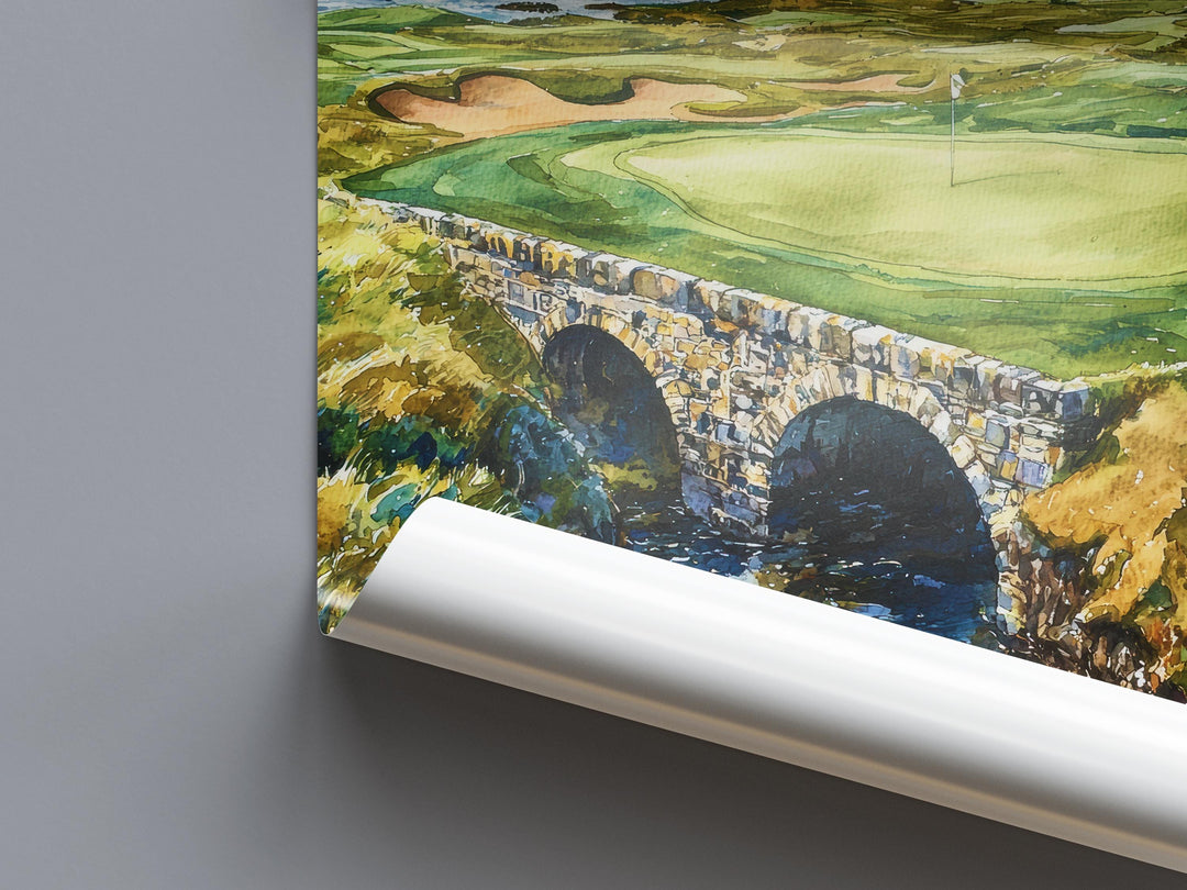 St Andrews Watercolor Poster St Andrews Golf Print St Andrews Travel Art St Andrews Scotland Decor St Andrews Wall Art