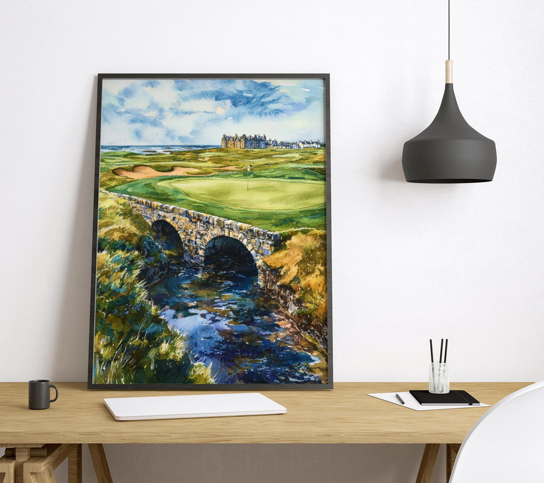 St Andrews Watercolor Poster St Andrews Golf Print St Andrews Travel Art St Andrews Scotland Decor St Andrews Wall Art
