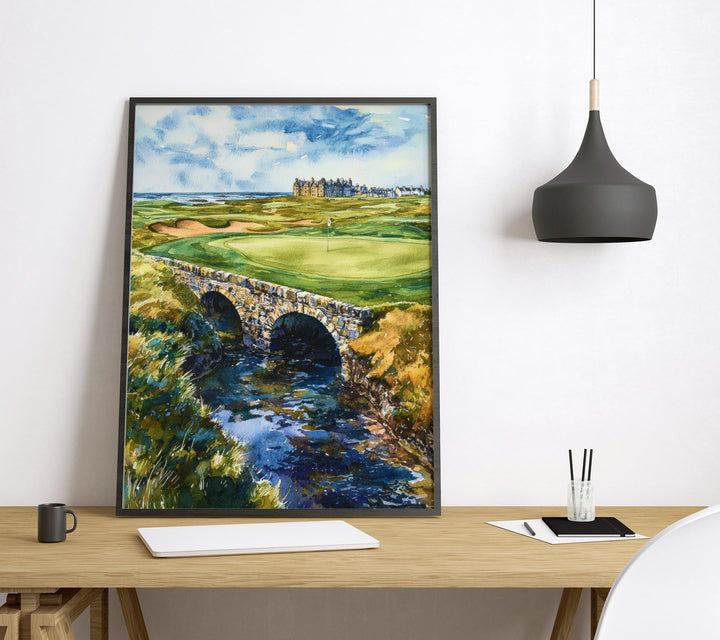 St Andrews Watercolor Poster St Andrews Golf Print St Andrews Travel Art St Andrews Scotland Decor St Andrews Wall Art