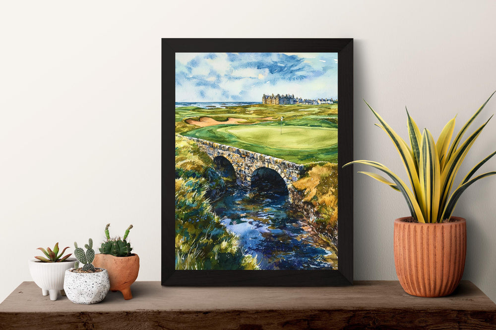 St Andrews Watercolor Poster St Andrews Golf Print St Andrews Travel Art St Andrews Scotland Decor St Andrews Wall Art