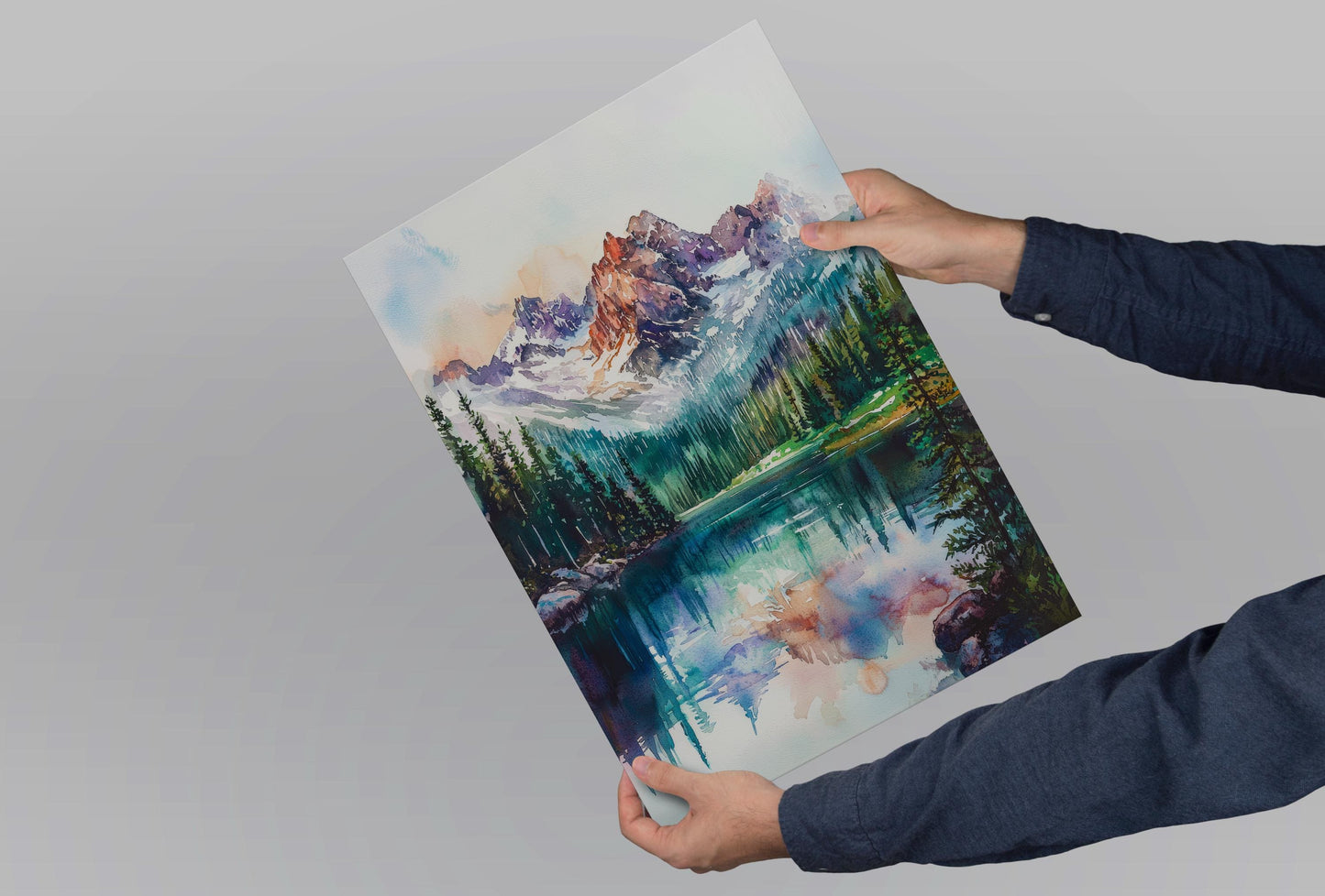 Rocky Mountain Watercolor Poster Rocky Mountain Travel Print Rocky Mountain National Park Art Rocky Mountain Decor Rocky Mountain Wall Art